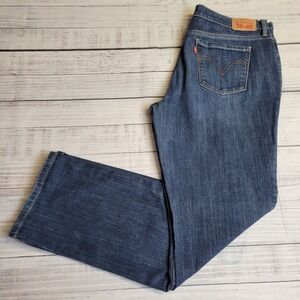 Levis‎ 505 Jeans Womens 12 Dark Wash Straight Leg Blue Denim Stretch 36x31